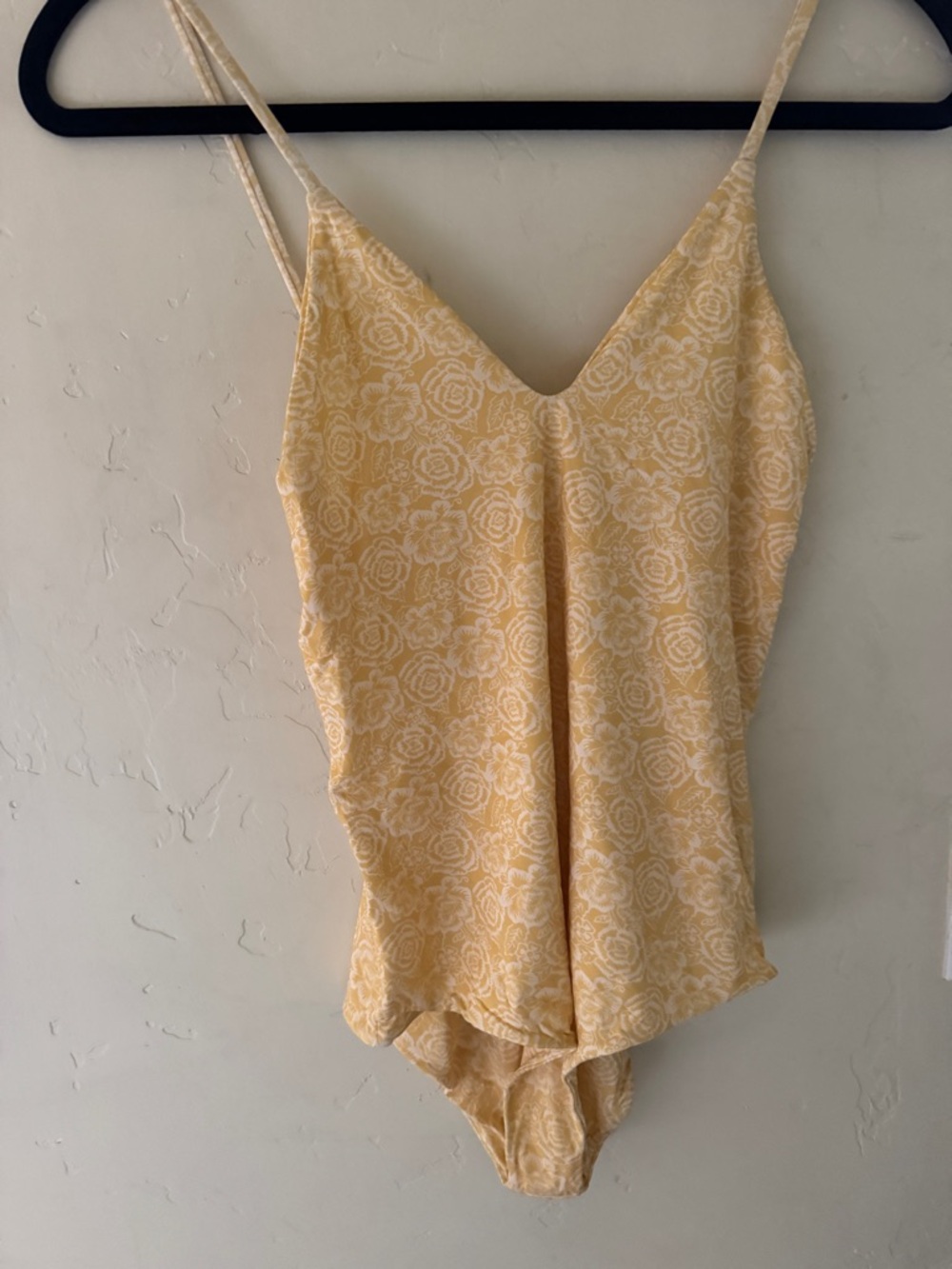 acacia swimwear Yellow and White Floral Slip Bodysuit